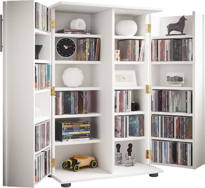 Houten CD DVD-standaard plank kabinet opslag staande plank staan Engalo XL