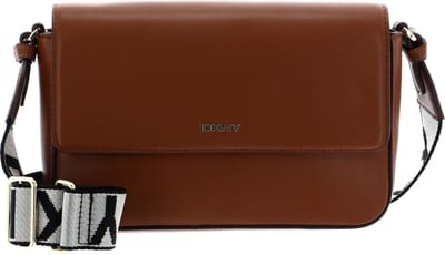 DKNY Leren Schoudertas Avondtas Winonna Flap Crossbody Bag Caramel Bruine