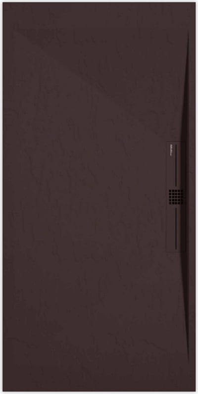 Sanifun douchebak Stone Side Chocolate Slate 900 x 800 P