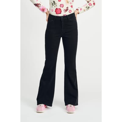 POM Amsterdam Jeans - Esmee Flare Vintage Black Größe: 34 | Ausgestellte Hosen Outlet | Damen | Schwarz