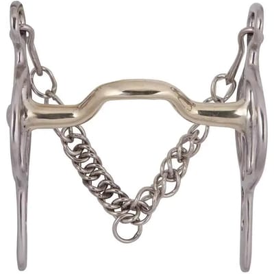 Anatomische bit voor paard met 2 ringen Zaldi