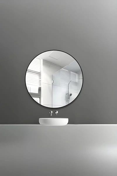 Nordic Style® Ronde spiegel 80x80cm - Zwart - Scandinavische Spiegels - Cirkel - Wandspiegel - Badkamerspiegel - Gangspiegel - Wand - Gang - Badkamer