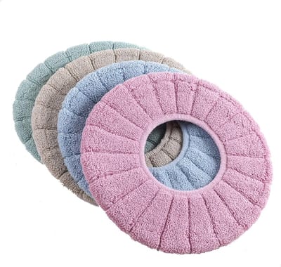 Toiletbrilhoezen Set - Zachte Kussens - Comfort Verhogend - Wasbaar Herbruikbaar - 4 Stuks - Multicolor