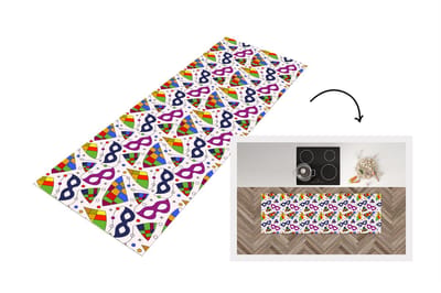 Keukenloper - Loper keuken - Carnaval - Patronen - Maskers - 150x50 cm - Keukenloper vinyl