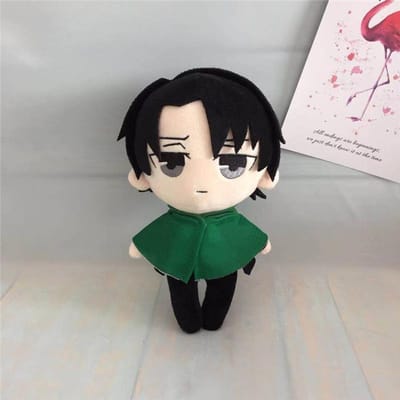 Attack On Titan Levi Ackerman Pluche Pop Speelgoed Eren Mikasa Ackerman Schattig Zacht Knuffelkussen Verjaardagscadeau 20cm 20cm white