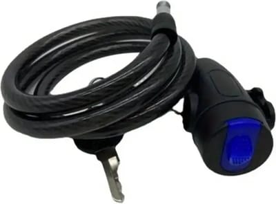 Waledano® Kabelslot - Duurzaam Metaal met 2 Sleutels Voor Buiten Fietsen - Spiraalslot - Kettingslot - Fiets Antidiefstalslot - Anti-Diefstal Stalen Kettingslot - Fietsaccessoires - Zwart