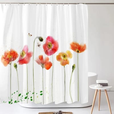 Paardenbloem Natuurlijke Bloemen Douchegordijnen Waterdicht Badkamergordijn Badgordijn Hoge Kwaliteit Met Haken Douchegordijn W180xH180cm