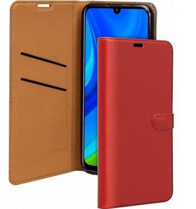 Bigben Connected, Hoesje geschikt voor Huawei P Smart 2021 - Folio Wallet met Magnetische Lipsluiting, Rood