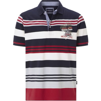 Babista herren Poloshirt - 48/50 - blauw - Plus Size