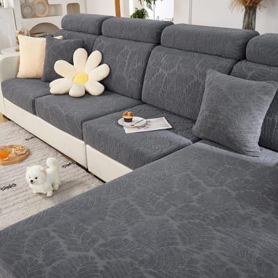 Verstelbare Stretch Hoes voor L-vormige Bank, Universele Antislip Sofa Bescherming, Meubelbeschermer voor Hoekbank en Sofa Kussens