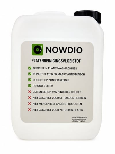 Platenwasvloeistof 5L – Vinyl & LP Reiniger – Antistatisch – Residuvrij – Geschikt voor Knosti Disco Antistat