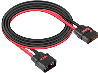 8AWG QS8-S Spark Protection Kabel Verlengkabel Plug naar Bus Geschikt voor QS8-S, Landbouwdrones en RC-auto's - 1m Lengte