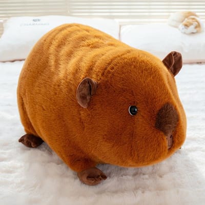 Simulatie Nederlandse Varkenspop Pluche Speelgoed Cavia Pop Cavia Pop Leren Dier Modellen 25cm orange