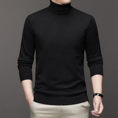Coltrui Heren Herfst en Winter Onderhemd Lange Mouw Alles-Passend Warm Gebreid 4XL