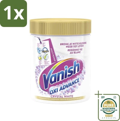 1 x Vanish Oxi Advance - Kristalwit - Vlekkenverwijderaar Poeder - Witte Was - 840 Gram- Wit Was - Vlekkenverwijderaar - Witte Was - Vlekkenverwijderen - Wasmiddel