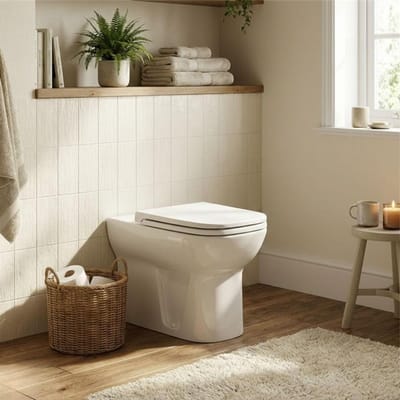 WC-set Keramiek - Toiletpot Wandafvoer - Badkamer Vernieuwen - Box-Rim Spoelrand - 615 x 36 x 40 cm - Wit