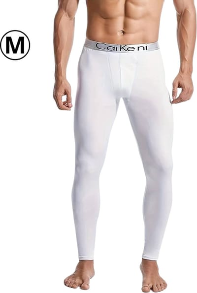 Nivard Thermo - Thermokleding - Thermobroek - Voor Heren - Beenverwarmers - Fleece - Broek - Wit - Maat M