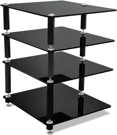 Hi-Fi Meubel - Audio Meubel - Geluid Optimaliseren - Gedempte Planken - 56 x 71 cm - Zwart