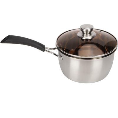 Kleine Soeppan Verdikt Samengesteld Staal Niet-Magnetisch Enkele Handgreep Koken Keukengerei 18cm gray
