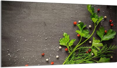 TMK ArtDeko - Serie Pieprz - Glazen Beschermplaat - 90x52 cm - Antibacterieel