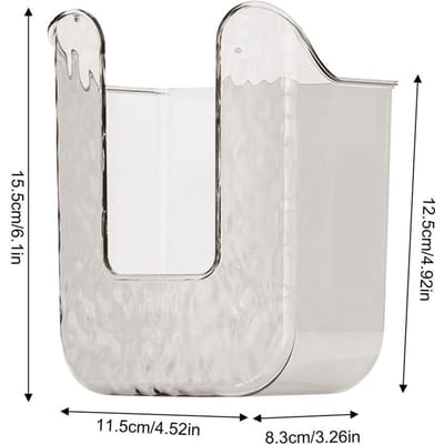 Boîte de rangement pour lingettes de cuisine, boîte à mouchoirs murale, porte-serviettes sans perforation, boîte de rangement en plastique autocollante white