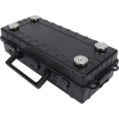 Boîte à clés magnétique sous voiture Porte-outils dissimulé Organisateur de rangement portable pour étiquettes de sécurité Clés de rechange 28x12x7cm
