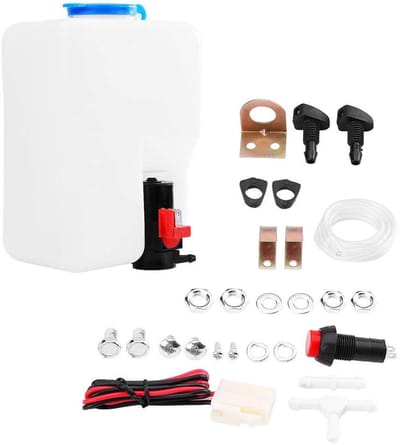 Dailygoods- Ruitensproeier Fles Universeel - Ruitensproeiervloeistof - Reinigingsgereedschap - Pomp - Tank - 12V voor klassieke auto