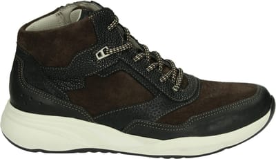 Durea - 9778 E - Hoge sneakersVeterbootsDames veterschoenenDames sneakersHalf-hoge schoenen - Kleur: Bruin - Maat: 38