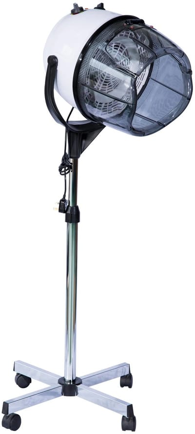 Solvix Föhn met Kap – Haardroger – Professionele Helmdroger – 1180W – Verstelbare Hoogte 115-165 cm – Timer 60 min – Tot 70°C – Met Wielen – Zwart