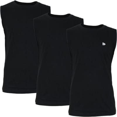 3-Pack Donnay - T-shirt zonder mouw (Stan) - Sportshirt - Heren - Black (020) - maat 4XL