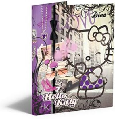 Hello Kitty Ringband Ringmap Flexibele Kaft 4-rings Lila Paars Rug 26mm Lannoo Graphics