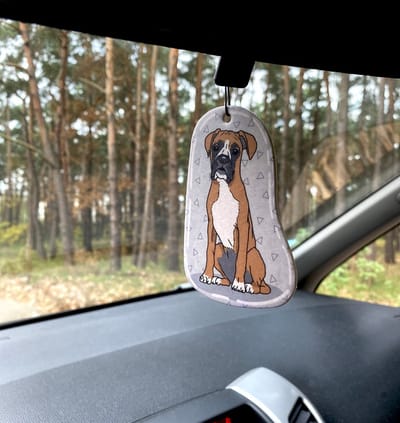 Dogs - Car Airfreshner - Boxer - Sandel Wood