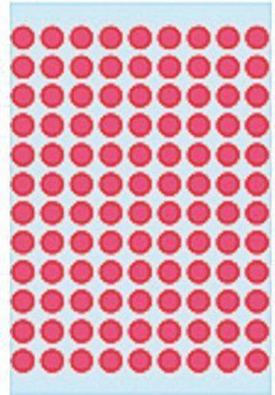 Herma 1846 Etiket Rond 8mm Fluor-Rood