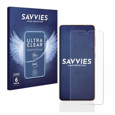 Savvies - Screenprotector voor Samsung Galaxy S21 5G - Folie Beschermfolie transparant 6 Stuks