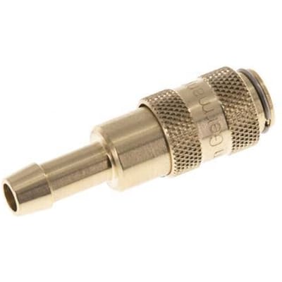 Messing DN 2.7 (Micro) Luchtkoppeling Snelkoppeling 5 mm Slangpilaar