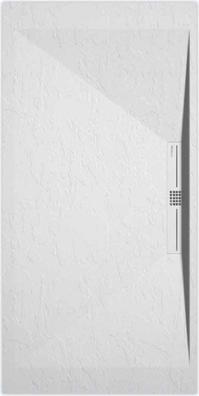 Sanifun douchebak Stone Side White Slate 1100 x 800 P