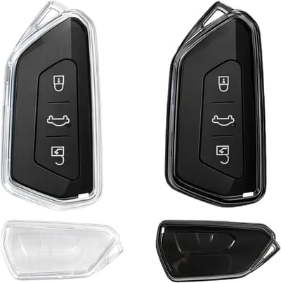 Car Key Case voor Golf 8 - 2 Stuks, TPU Sleutelbescherming, Transparant Ontwerp, Krassenbestendig, Sleutelaccessoire