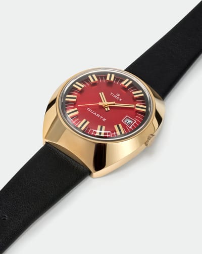 Timex Q Reissue TW2V25400 Horloge - Leer - Zwart - Ø 41 mm