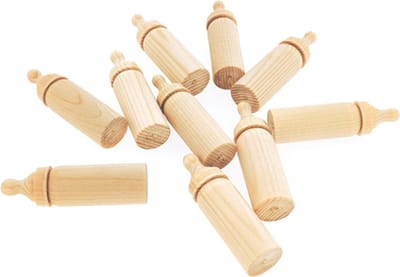 Houten babyflesjes groot - Handgemaakt - Decoratie -Weggeef cadeautjes - Babyshower - Geboortegeschenk (10 stuks)