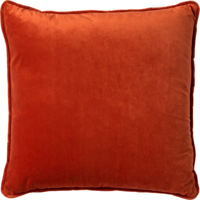 Dutch Decor FINN - Kussenhoes 45x45 cm - velvet - effen kleur - Potters Clay - oranje - met rits - zonder binnenkussen