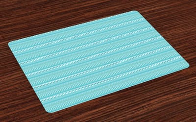 ABAKUHAUS Geometrische placemats, Tiscjdeco gemaakt van kleurbestendige stof voor de eetkamer en keuken, meerkleurig