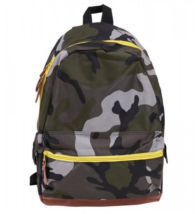 Junior camouflage schooltas rugtas/rugzak 42 cm - 16 liter  A4-formaat - Schooltas - Laptoptas/boekentas zwart