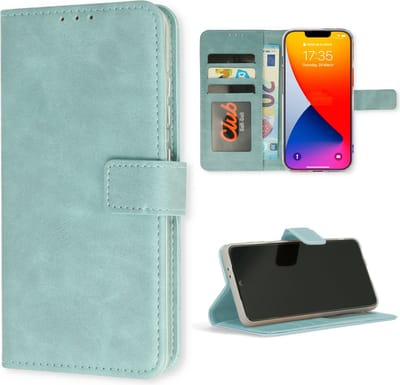 Casemania Hoesje Geschikt voor Apple iPhone 15 Licht Blauw - Portemonnee Book Case - Kaarthouder & Magneetlipje