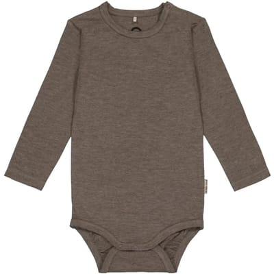 Lange mouwen body van wol/bamboe voor baby's Mikk-Line