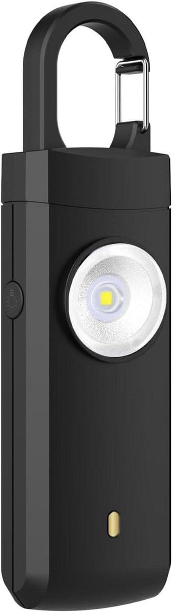 Persoonlijk alarm - Persoonlijk alarm sleutelhanger - Zelfverdediging sirene - Persoonlijk alarm oplaadbaar - Draagbaar Veiligheidsalarm - Met stroboscooplicht - 140dB - Voor vrouwen-Senioren en studenten