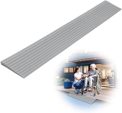 Antislip Drempelhelling PVC (100x8cm) voor Rolstoel, Rollator en Kinderwagen