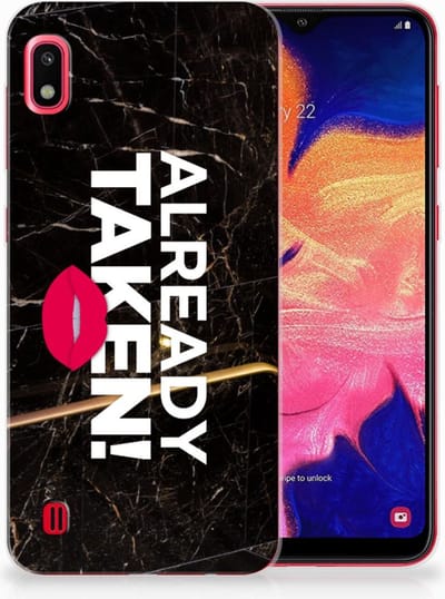 Back Cover voor Samsung Galaxy A10 Siliconen hoesje met naam Already Taken Black