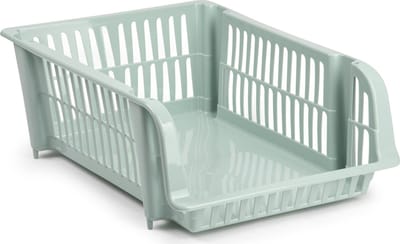 Plasticforte Stapelbare opbergmand - Mintgroen - 20L - kunststof - 43 x 32 x 16 cm