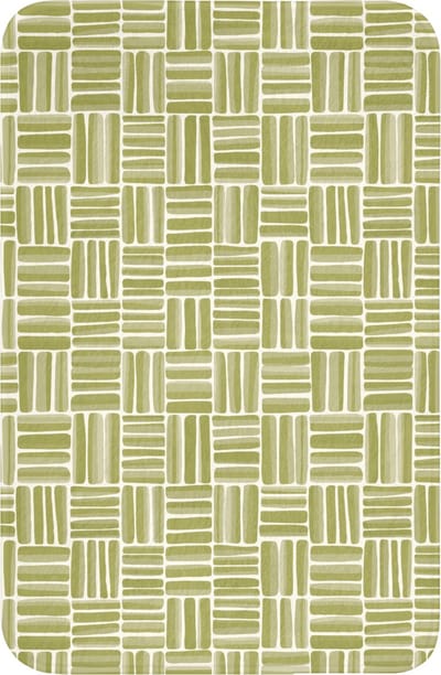WC mat 40x60 cm - Antislip - Vlecht - Patroon - Groen - Toiletmat - Vloermat - Douchemat - Toilet tapijt - Toiletmatten