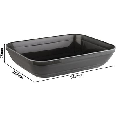 GGM Gastro (6 Stück) GN-Schale 1/2 - EMMA - Melamin - 3,5 Liter - Tiefe: 75mm